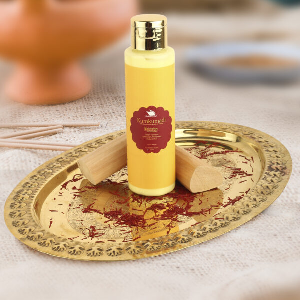 Nature Leaf Kumkumadi Moisturizer with Sandalwood &  Saffron Extract for Deep Hydration , Lightweight and Non greasy | 100ml - Image 2
